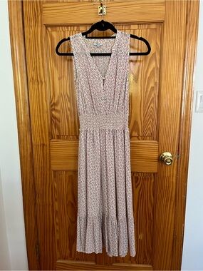 Rails Sleeveless Floral Maxi Dress in Cream and Pink